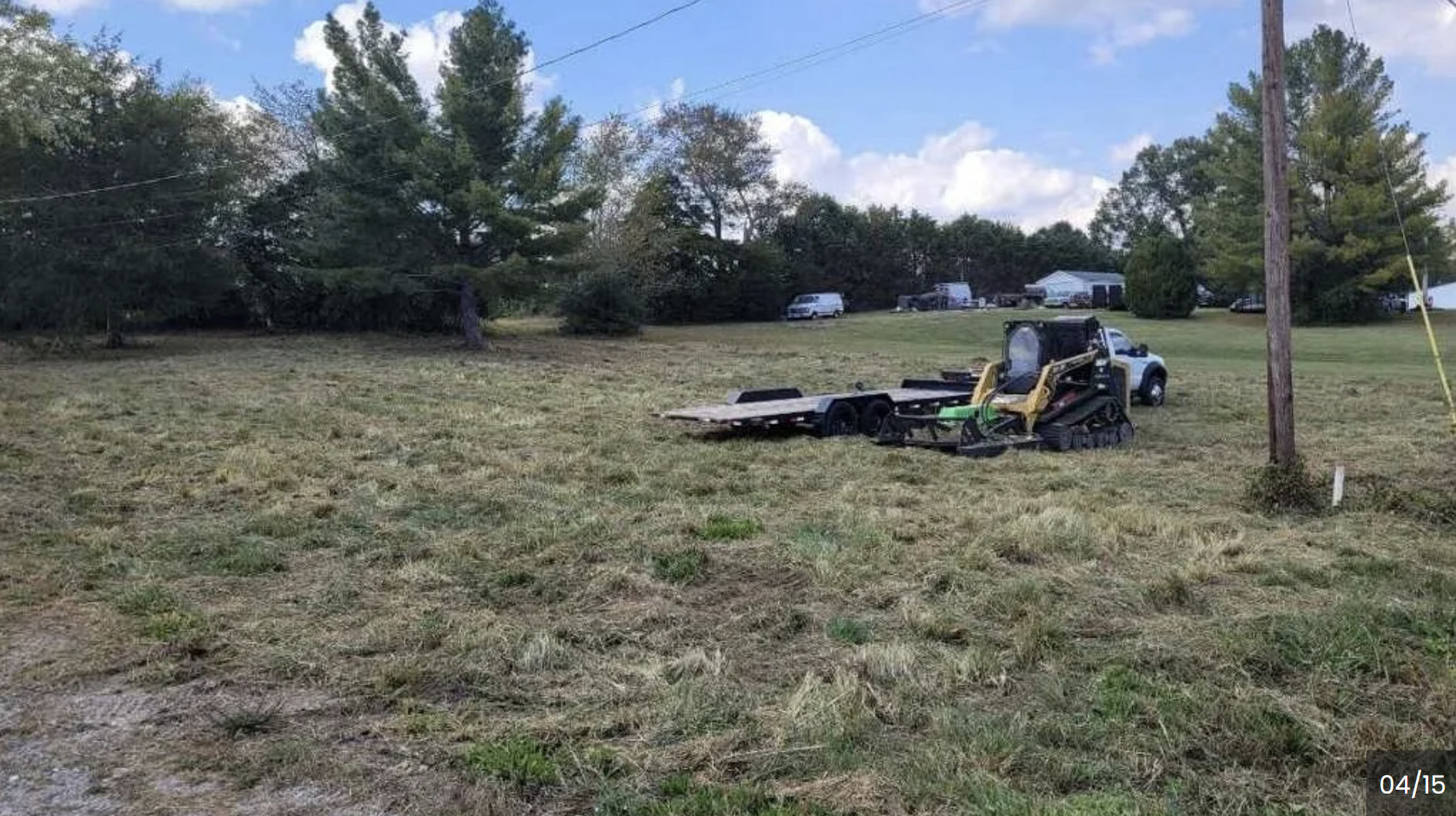 Alternate view of cleared residential property